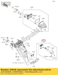 lamp-assy, ?? Licentie bx250bgf van Kawasaki, met onderdeel nummer 230160604, bestel je hier online: