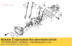 Aquí puede pedir unidad de faro de Honda , con el número de pieza 33120HC0003: