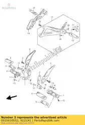 Here you can order the bolt,10x24 from Suzuki, with part number 0910610052: