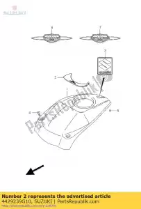 suzuki 4429239G10 emblema, serbatoio del carburante - Il fondo