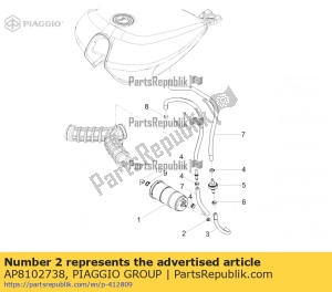 aprilia AP8102738 hose clamp - Bottom side