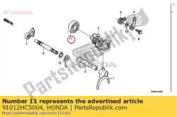 Aqui você pode pedir o rolamento, esfera radial, 6203 (koyo) em Honda , com o número da peça 91012HC5004: