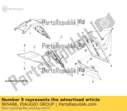 Qui puoi ordinare parafango posteriore inferiore da Piaggio Group , con numero parte 895488: