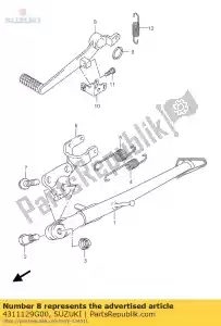 suzuki 4311129G00 pedaal, rem - Onderkant