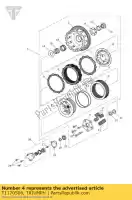 T1170506, Triumph, plaatkoppeling 2.0 mm triumph tiger explorer tiger explorer xc trophy 1215 trophy 1215 se 1215 2012 2013 2014 2015 2016, Nieuw