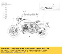 Qui puoi ordinare la targhetta aquila da Piaggio Group , con numero parte 887930: