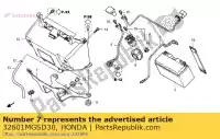 32601MGSD30, Honda, cavo, massa batteria honda nc 700 2012 2013, Nuovo