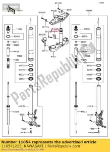 kawasaki 110541223 wspornik pod wspornikiem, prawy zg140 - Dół