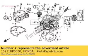 honda 16211HP5600 izolator, korpus przepustnicy - Dół