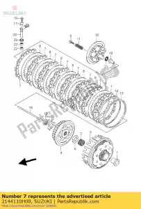 suzuki 2144110H00 plaque, embrayage dr - La partie au fond