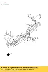 Here you can order the connector,muffl from Suzuki, with part number 1477144B00: