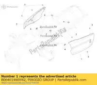 B06401900XN2, Piaggio Group, lh painel lateral. preto moto-guzzi california zgukdh00 zgulvc00 1400 2012 2016 2017, Novo