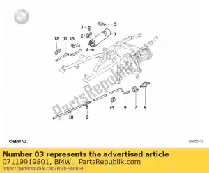 bmw 07119919801 vis à tête cylindrique - m6x16 - La partie au fond