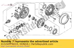 plaat, stofbeschermer van Honda, met onderdeel nummer 41324MT8010, bestel je hier online: