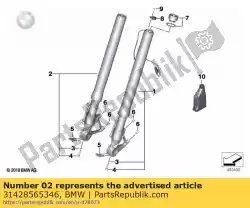 Here you can order the fork leg right from BMW, with part number 31428565346: