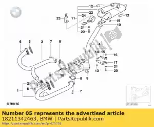 bmw 18211342463 uszczelka wydechu - Dół