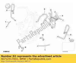 Here you can order the safety bar, left - cr              from BMW, with part number 46712317001: