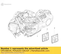 CM16803A, Piaggio Group, motor 150 4t 3v ie piaggio liberty rp8m89200, rp8ma4200 rp8m89200, rp8ma430 150 2015 2016 2017 2018 2019 2020, Nieuw