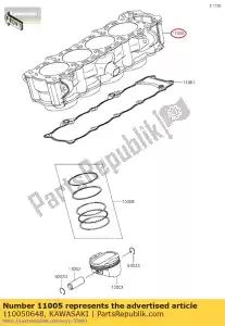 Kawasaki 110050648 silnik cylindrowy - Dół