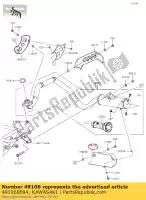 491060094, Kawasaki, capa-silenciador kawasaki klx  c l d klx110 klx110l 110 , Novo