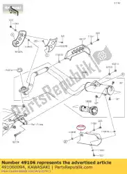 Qui puoi ordinare cover-marmitta da Kawasaki , con numero parte 491060094: