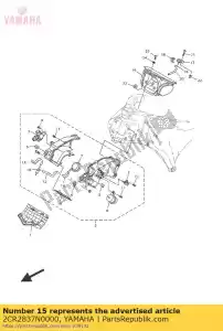 yamaha 2CR2837N0000 grill, wlot powietrza 1 - Dół