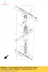 Here you can order the shock absorber assy, rear from Yamaha, with part number 1C3222101000: