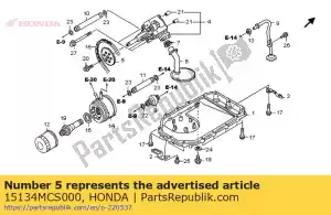 honda 15134MCS000 roda dentada, bomba de óleo acionada (30t) - Lado inferior