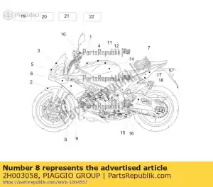 Piaggio Group 2H003058 naklejka na owiewk? prawa strona ?a? - Dół