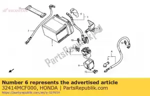 honda 32414MCF000 cover, battery terminal - Bottom side