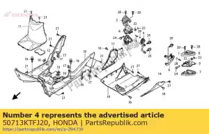 Honda 50713KTFJ20 placa, r. degrau da garupa - Lado inferior