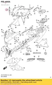 suzuki 9445123K00 cover,intake,r/h - Bottom side