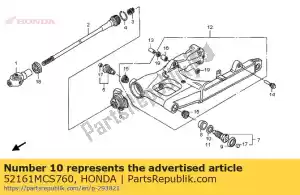 honda 52161MCS760 shim, pivot, 0,55 - Onderkant