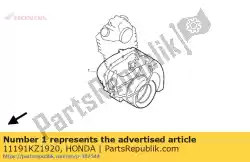 Here you can order the gasket, crankcase from Honda, with part number 11191KZ1920: