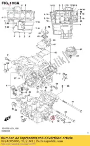 suzuki 0924605006 plugue - Lado inferior