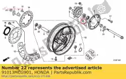 lager, radiale kogel, 6204 (uu) van Honda, met onderdeel nummer 91013MCG901, bestel je hier online: