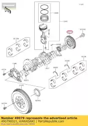 Qui puoi ordinare 01 puleggia-cinghia, albero motore da Kawasaki , con numero parte 490790021: