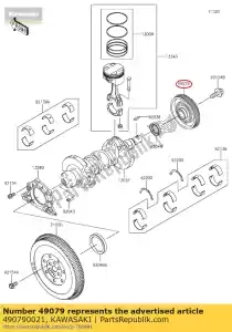 kawasaki 490790021 01 puleggia-cinghia, albero motore - Il fondo