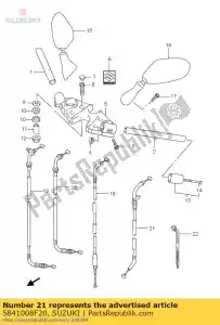 suzuki 5841008F20 cabo comp, estrela - Lado inferior