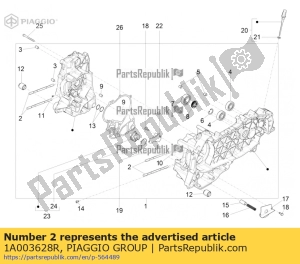 aprilia 1A003628R stud bolt - Bottom side