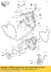 Here you can order the 01 cover-chain from Kawasaki, with part number 140260146: