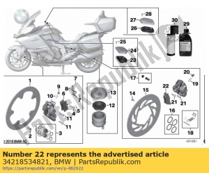 bmw 34218534821 brake pads - Bottom side