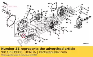 Honda 90119SD9000 bolt, sealing, 8mm - Bottom side