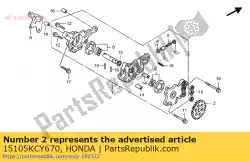 Aqui você pode pedir o nenhuma descrição disponível no momento em Honda , com o número da peça 15105KCY670: