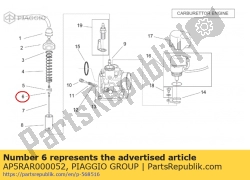 Aprilia AP5RAR000052, Blocco asta dosatrice, OEM: Aprilia AP5RAR000052