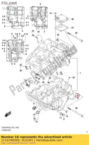 Suzuki 1132248H00 plaque, carter - La partie au fond