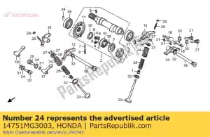 honda 14751MG3003 mola, válvula externa (nipônica) - Lado inferior