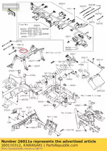 kawasaki 260110312 fil de fer, rallonge eps kvf750 - La partie au fond