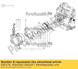 Aprilia 830276, Uszczelka podstawy cylindra 0.6, OEM: Aprilia 830276