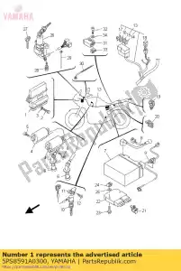 yamaha 5PS8591A0300 conjunto de unidad de control del motor - Lado inferior